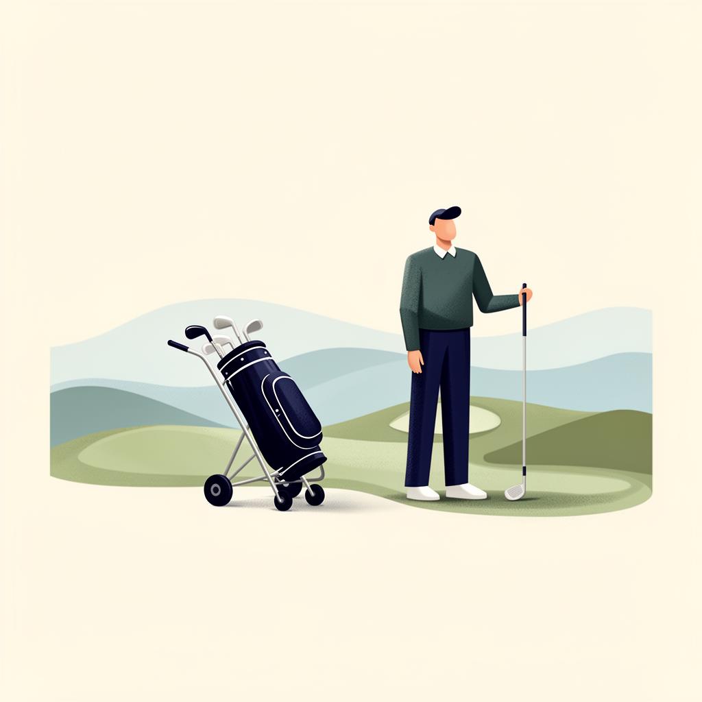 Caddie de golf accompagnant un joueur, métaphore du rôle de Cadee auprès des enseignants